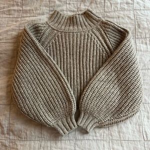 Shaina Mote Cropped Turtleneck, Oatmeal